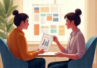 Career counselor helping a client plan their future