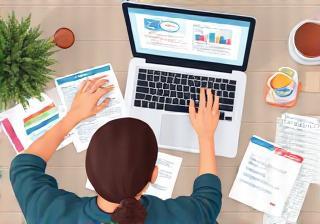 Person planning job applications on a laptop